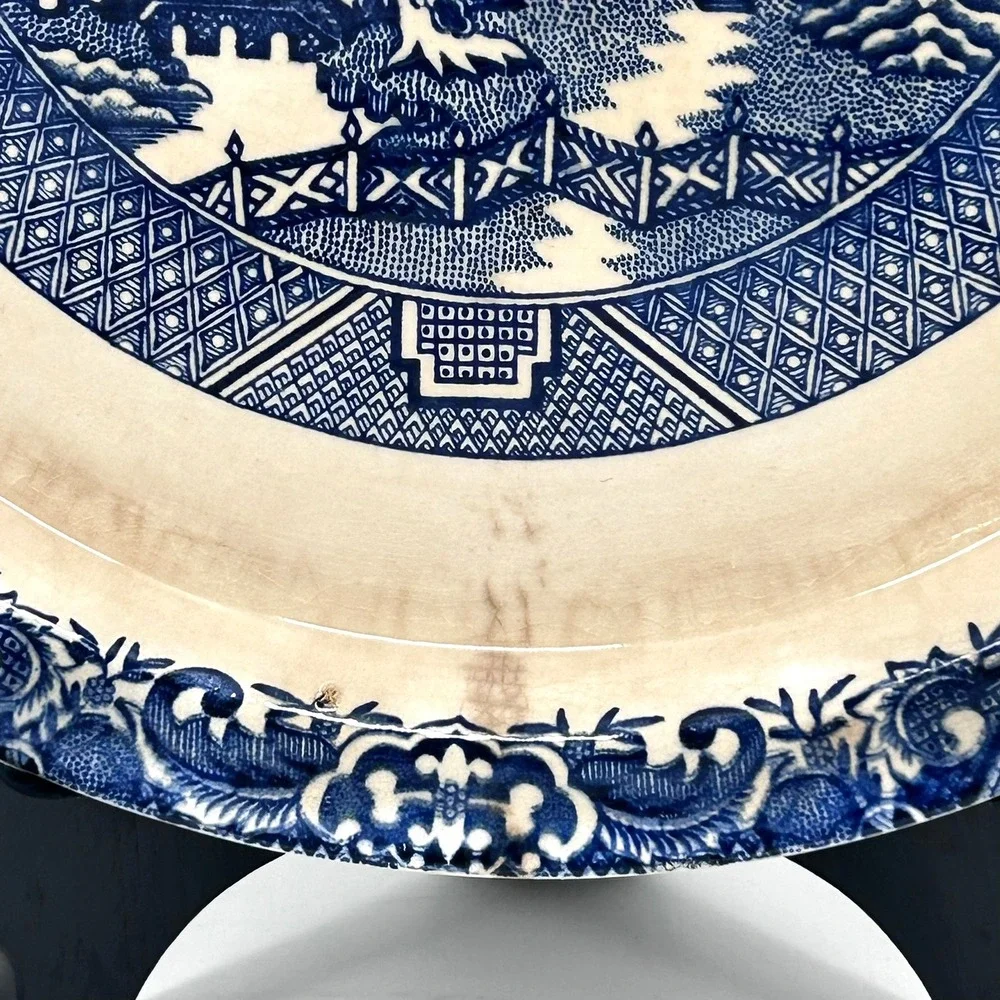 Arklow Classics Blue Willow Plate Made Ireland Transferware Chinoiserie Vintage